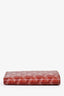 Goyard Red Goyardine Canvas and Leather Saint Pierre Card Holder