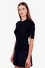 A.L.C Navy Merino Wool Quarter Sleeve Sweater Size XS