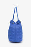 Christian Dior Blue Canvas Cannage Panarea Tote Bag