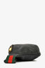 Gucci Black Leather Web Strap Belt Bag