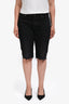 Saint Laurent Black Denim Dark Wash Bermuda Shorts Size 32