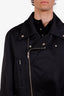 Jil Sander Black Duchess Asymmetric Zip-up Jacket Size 50 Mens
