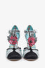 Gucci Black/Silver Satin Embellished Heels Size 38.5