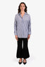 Stella McCartney Black Wool Pleated Flare Trousers Size 44