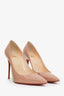 Christian Louboutin Nude Patent Leather So Kate 100 Heels Size 36.5