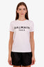 Balmain White Cotton Logo T-Shirt Size XS