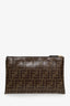 Fendi Brown Zucca Coated Canvas Zip Pouch