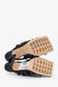 Bottega Veneta Black Braided Stretch Mule Heeled Sandals Size 36.5