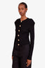 Balmain Black Ribbed Cardigan Size 36