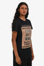 Max Mara Black Cotton 'Uno Due Tre Tailleur!' Short Sleeves Graphic T-Shirt Size M