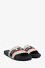 Gucci Black/White Rubber Logo Slides Size 36