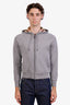 Burberry Grey Zip-Up Sweatshirt Size M Mens