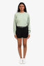 T by Alexander Wang Black Silk Logo Mini Shorts Size XXS
