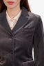 Loro Piana Grey Velvet Single Breasted Blazer Size 38