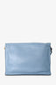 Prada 2019 Blue Glace Calf Flap Messenger Shoulder Bag