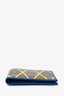 Gucci Brown/Blue GG Rhombus Printed Bi Fold Wallet