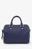 Louis Vuitton Blue Empreinte Leather Monogram Speedy 25 With Strap