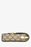 Gucci White Leather GG Supreme Trim Mini Horsebit 1955 Crossbody Bag