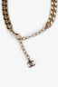 Pre-loved Chanel™ 22B Gold Tone Square CC Logo Chain Choker