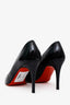Christian Louboutin Black Patent Leather Round Toe Heels Size 39
