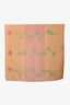 Gucci Orange Silk Rose Stem Graphic Scarf