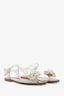 Pre-loved Chanel™ Clear/Pink Camellia Jelly Sandal Size 35