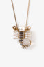 Christian Dior Gold Tone Scorpio Pendant Necklace
