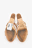 Stuart Weitzman Nude Patent Leather Wedge Heels Size 6.5