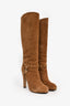 Valentino Brown Suede Rockstud Knee High Boots Size 40