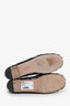 Valentino Black Mesh Leather Trim Logo Ballet Flats Size 38