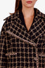 Pre-loved Chanel™ 21s Black Check Tweed Chain Rolled-Edged Jacket Size 40