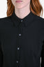 Theory Black Cotton Button Down Long Sleeve Shirt Size S
