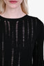 Dorothee Schumacher Black Wool Blend Distressed Long Sleeve Top Size 1