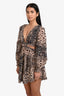 Zimmermann Leopard Print 'Allia' Cut Out Midi Dress Size XS