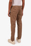 Loro Piana Brown Cotton Straight Leg Pants Size 50 Mens