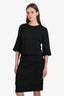 Pre-loved Chanel™ 2007 Silk Raw Hem Pleated Midi Dress Size 42