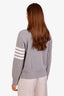 Thom Browne Grey Cotton 4 Bar Crewneck Sweatshirt Size 2