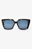 Christian Dior Black/Grey Square Blue Tint Sunglasses