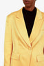 Alex Perry Yellow Satin Oversized Single Breasted Suit Estimated Size XS