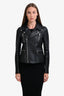 Gucci Black Leather Moto Jacket Size 42