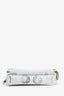 Christian Dior x Daniel Arsham 2019 White Leather Newspaper Bag with Strap