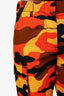 Off-White Orange Camouflage Printed Cotton Cargo Pants + Jacket Set Size 36 and 38