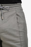 Christian Dior Grey Cotton Blend Drawstring Cuffed Pants Size 46 Mens