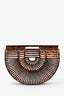 Cult Gaia Brown Acrylic Arc Clutch Bag
