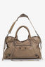 Balenciaga Taupe Leather Motocross Classic City with Strap