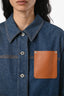 Loewe Blue Denim Anagram All Over Patched Jacket Size 36