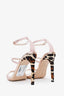 Sophia Webster Pink/Leopard Print 'Rosalind' Open Toe Heels Size 37