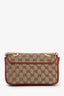 Gucci GG Marmont Canvas Red Leather Small Crossbody Bag