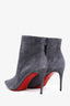 Christian Louboutin Grey Suede 'So Kate 85' Heeled Boots Size 37.5
