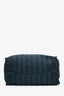 Prada Green/Navy Striped Nylon Tote Bag